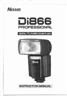 Nissin DI 866 Mark II manual. Camera Instructions.